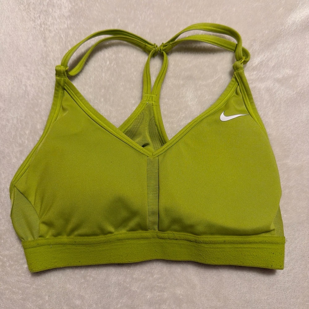 Nike Women's Lime Green Strappy Racerback Sports Bra